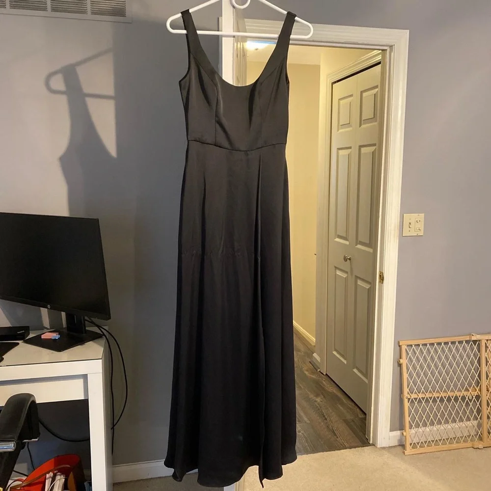 DAVIDS BRIDAL black bridesmaid dress - Picture 3 of 4